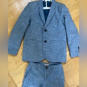 Boy’s Cat and Jack  Two Piece Pant Jacket Suit Blue Size 6